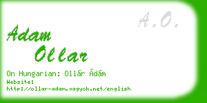 adam ollar business card